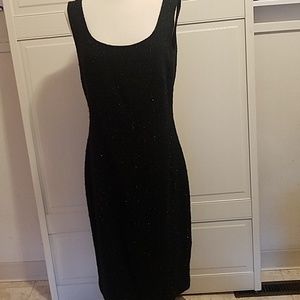 ✅Georgiou Studio Long Black Dress 8 Classic Vintage LBD Sparkle Glimmer Shimmer